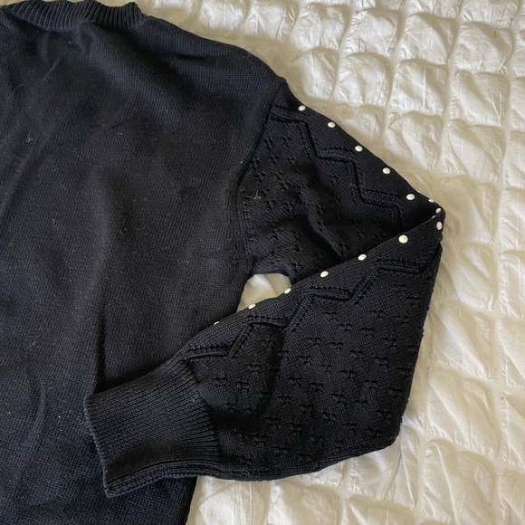 Kenzo Black Sweater with Beaded Eye Design - Picture 12 of 16